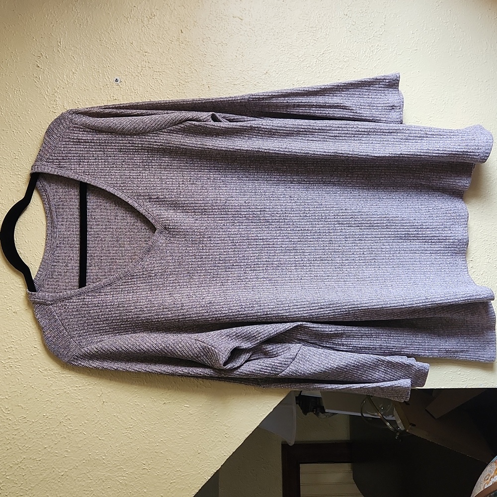 V-Neck Ribbed Knit Sweater